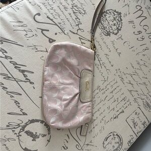 Coach Signature Pink Wristlet
